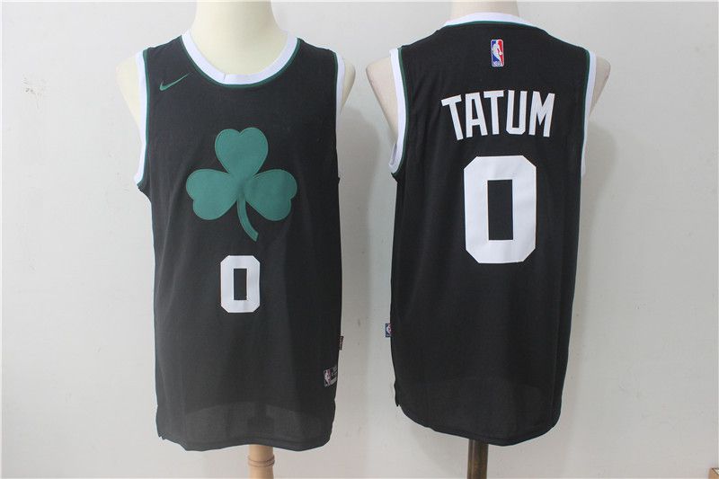 Men Boston Celtics 0 Tatum Black Nike Nike Black Fashion Swingman NBA Jersey
